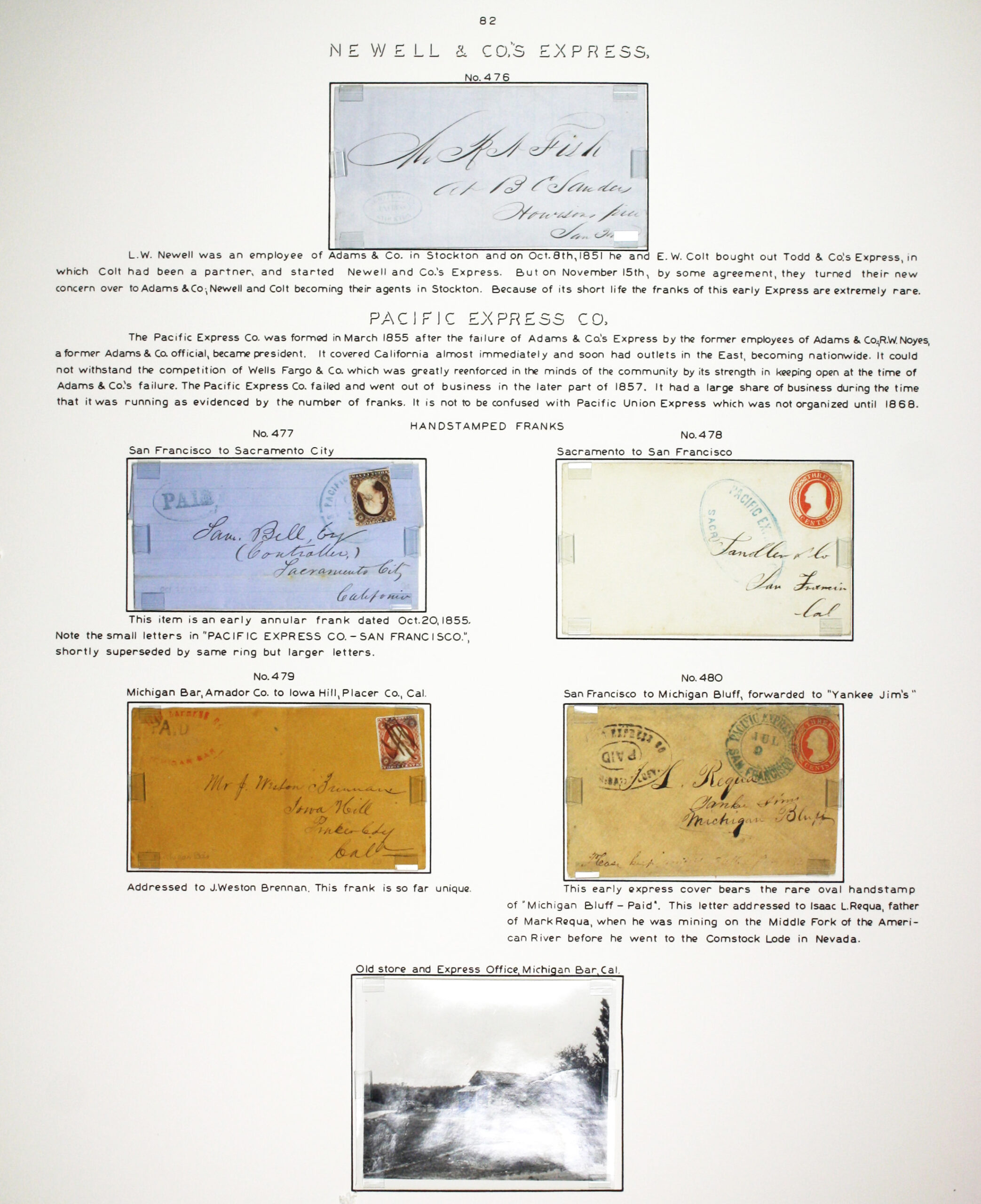 Historic exhibit Panel #82 featuring letter covers and a photograph. Long descriptions are available as page content. Image link will enlarge image.
