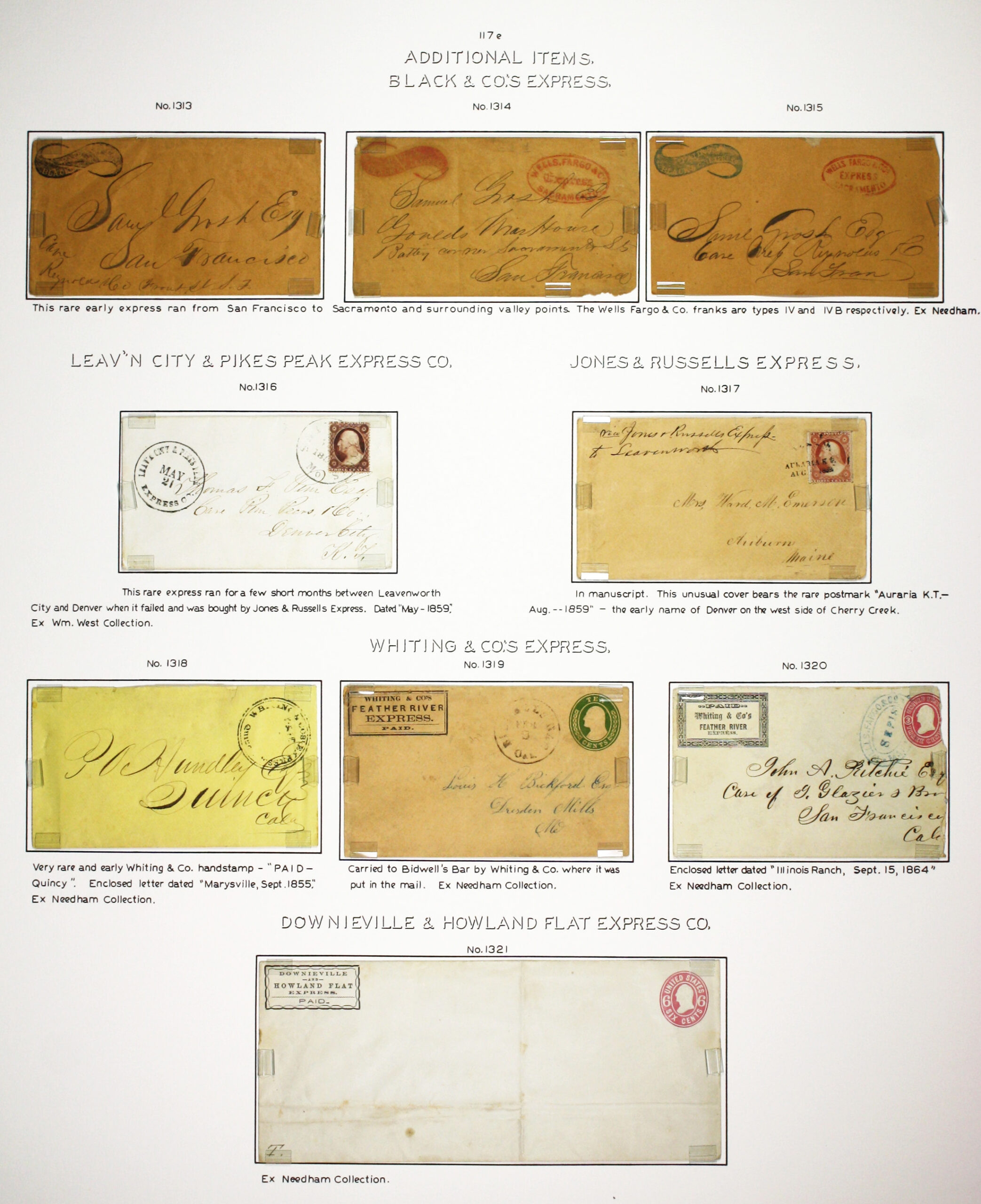 Historic exhibit Panel #117e featuring letter covers. Long descriptions are available as page content. Image link will enlarge image.